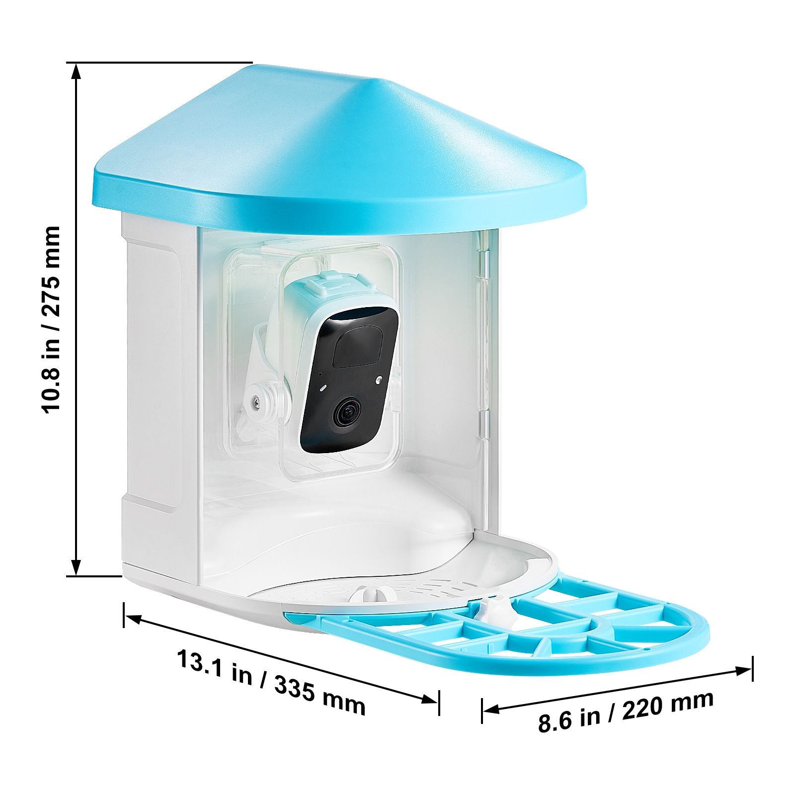 Smart Bird Feeder with Camera, 2K HD AI Identify 10,000+ Bird Species, Solar-Powered Bird Watching Camera with Auto Capture & Instant Notify, Wireless Outdoor Ideal Gift for Bird Lovers (Green)