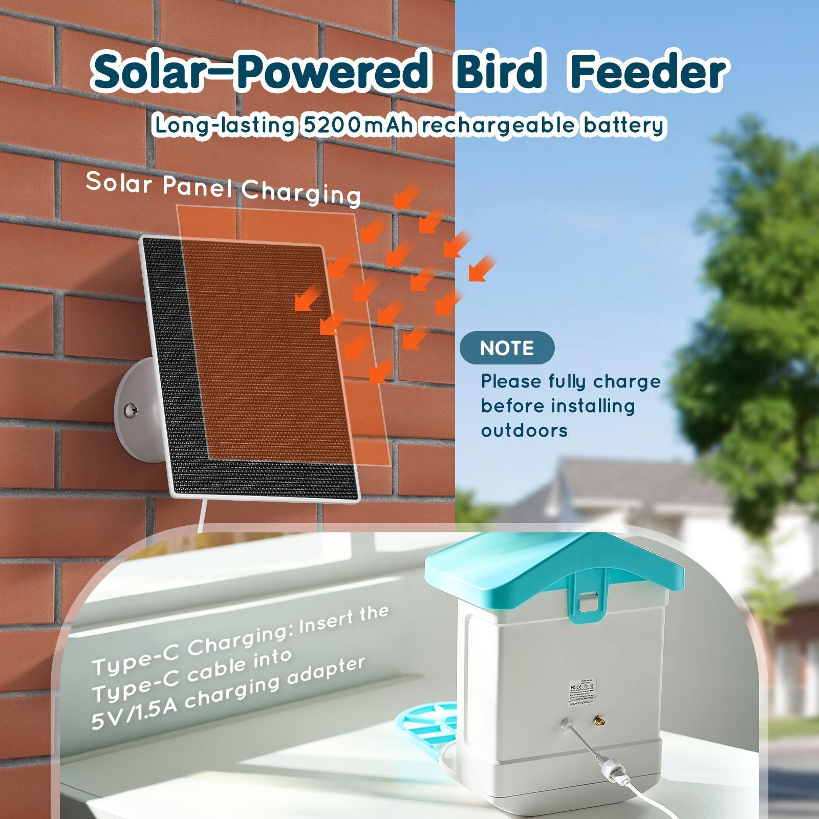 Smart Bird Feeder with Camera, 2K HD AI Identify 10,000+ Bird Species, Solar-Powered Bird Watching Camera with Auto Capture & Instant Notify, Wireless Outdoor Ideal Gift for Bird Lovers (Green)