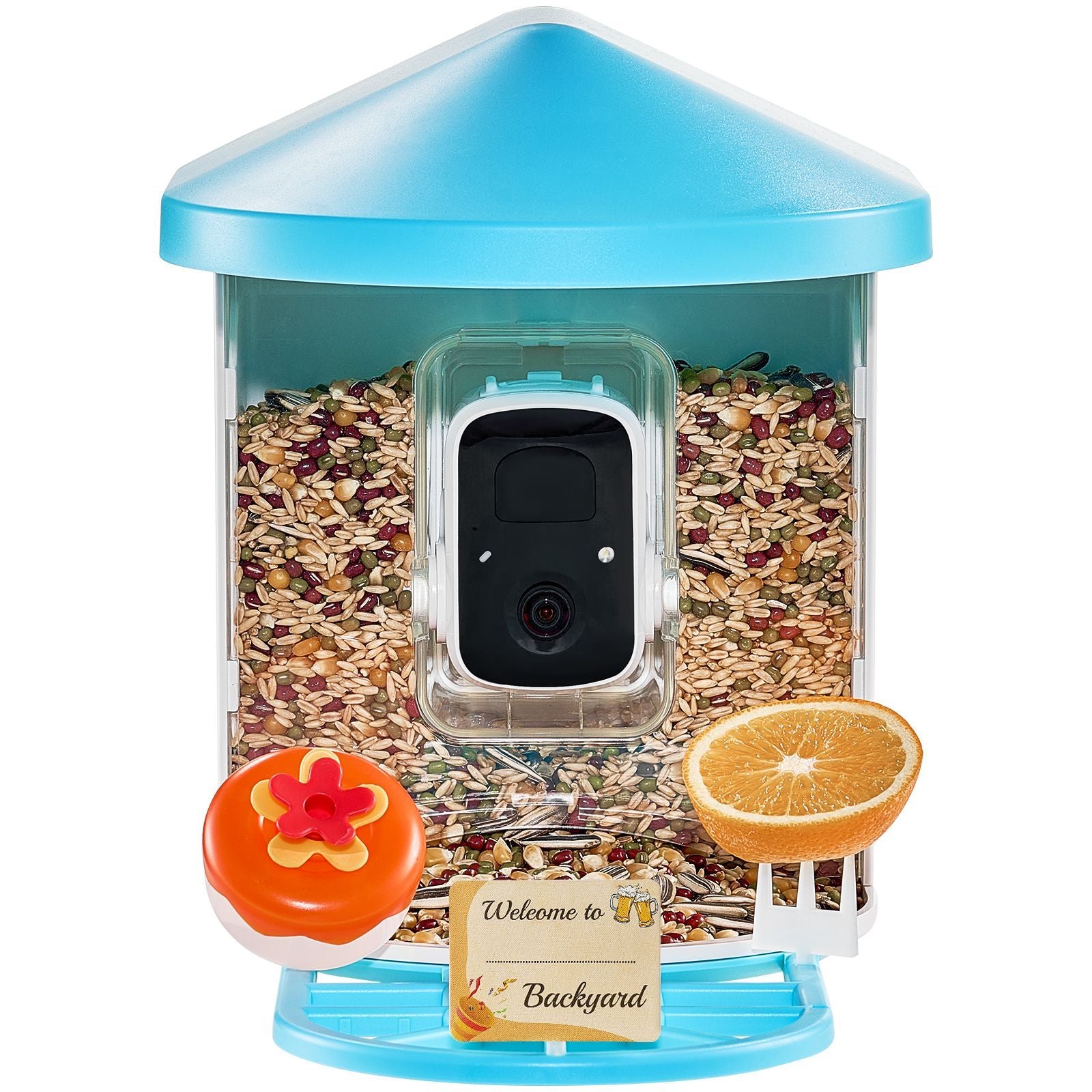 Smart Bird Feeder with Camera, 2K HD AI Identify 10,000+ Bird Species, Solar-Powered Bird Watching Camera with Auto Capture & Instant Notify, Wireless Outdoor Ideal Gift for Bird Lovers (Green)