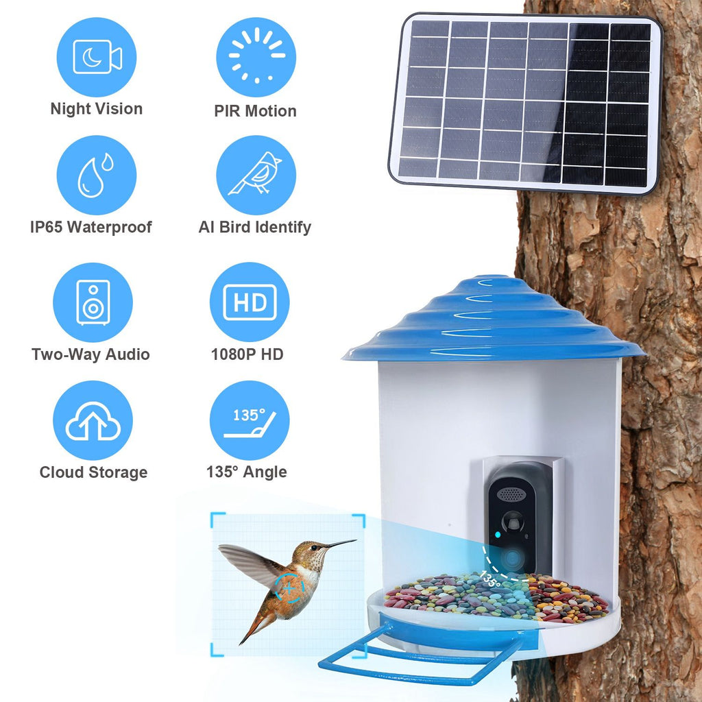 Smart Bird Feeder Camera with Night Vision & Motion Alerts