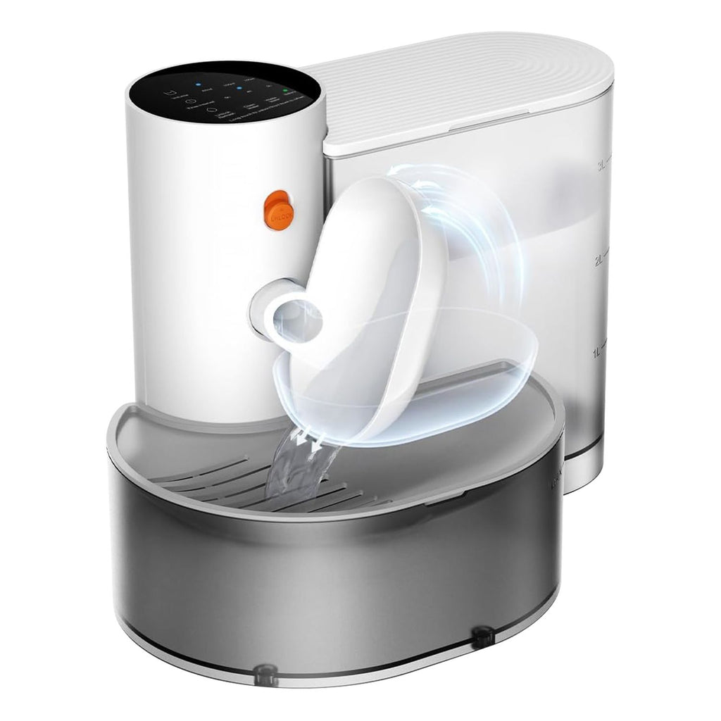 Self-Refilling Pet Water Fountain with Touch Timer Controls