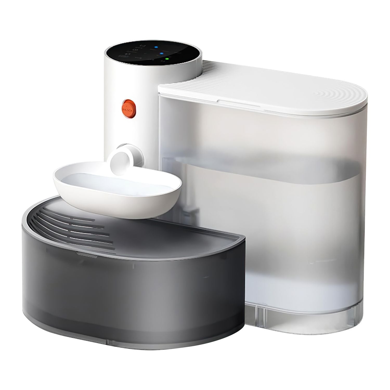 Self-Refilling Pet Water Fountain with Touch Timer Controls