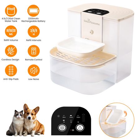 Smart Pet Water Fountain with Dual-Tank Filtration and Automated Refill