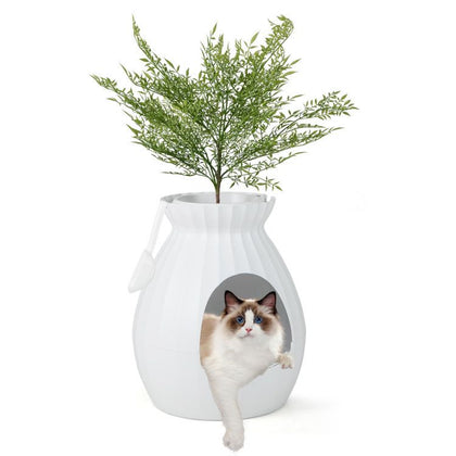 Hidden Plant Litter Box with Electronic Odor Control