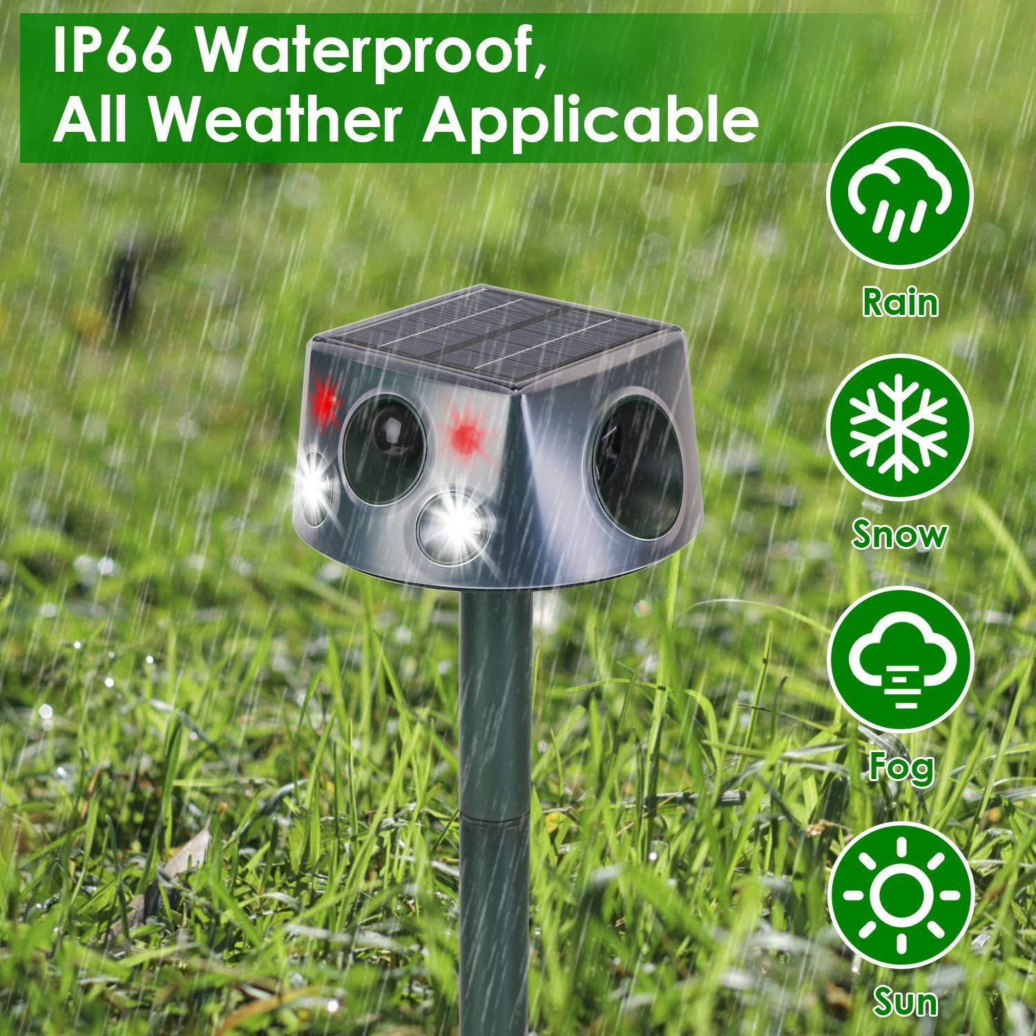 Protect Your Garden with Solar-Powered Ultrasonic Animal Repeller