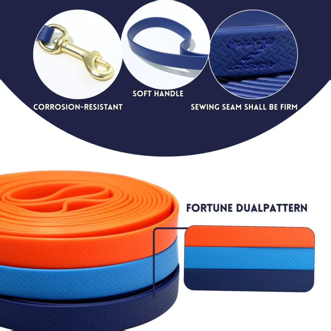 water-ready PVC Dog Leash with High-Visibility Colors and Secure structured Clasp
