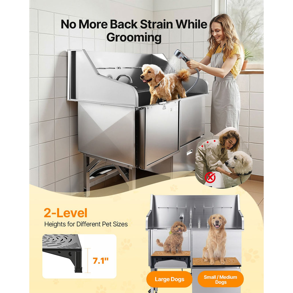 Effortless Dog Baths with the VEVOR Stainless Steel Washing Station