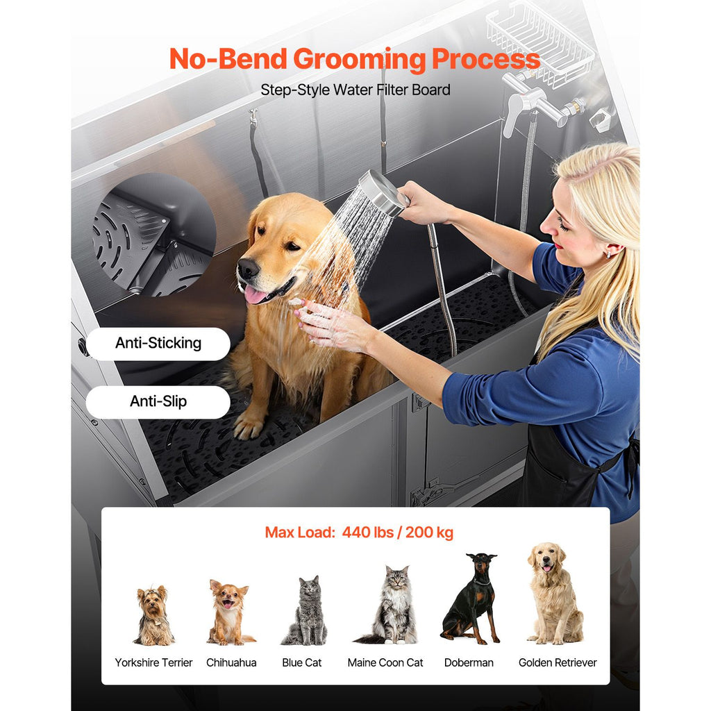 Make Bath Time a Breeze with Our Stainless Steel Dog Washing Station