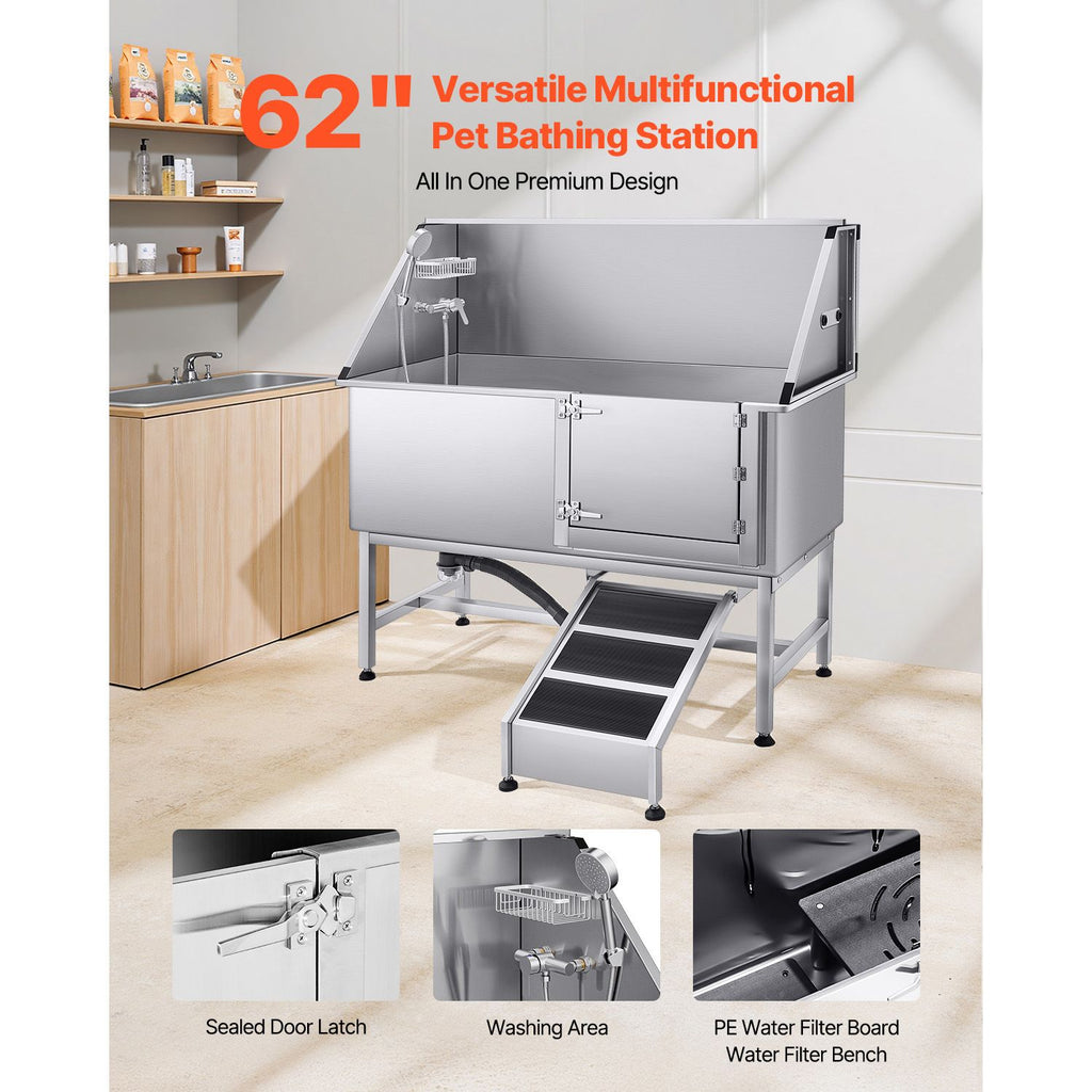 Make Bath Time a Breeze with Our Stainless Steel Dog Washing Station