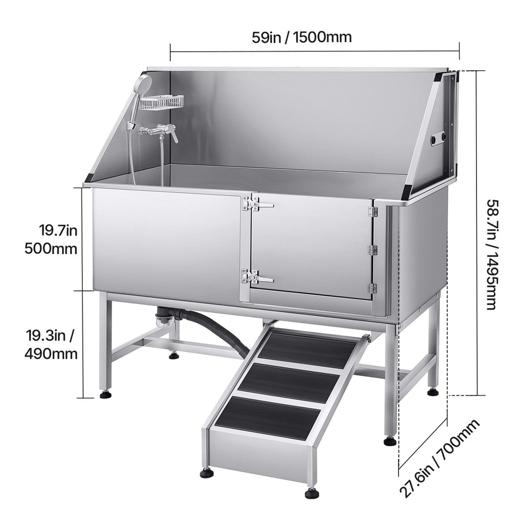 Make Bath Time a Breeze with Our Stainless Steel Dog Washing Station
