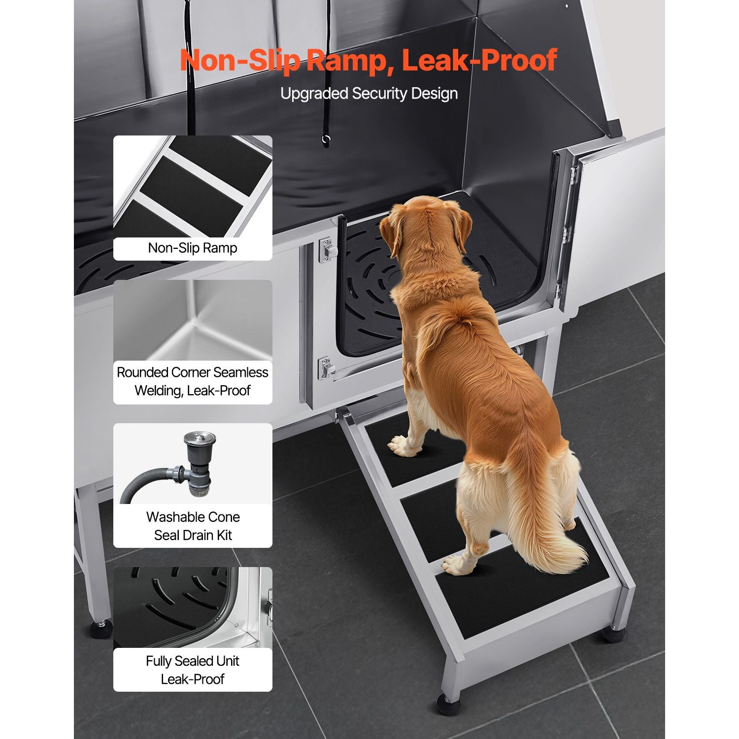 Make Bath Time a Breeze with Our Stainless Steel Dog Washing Station