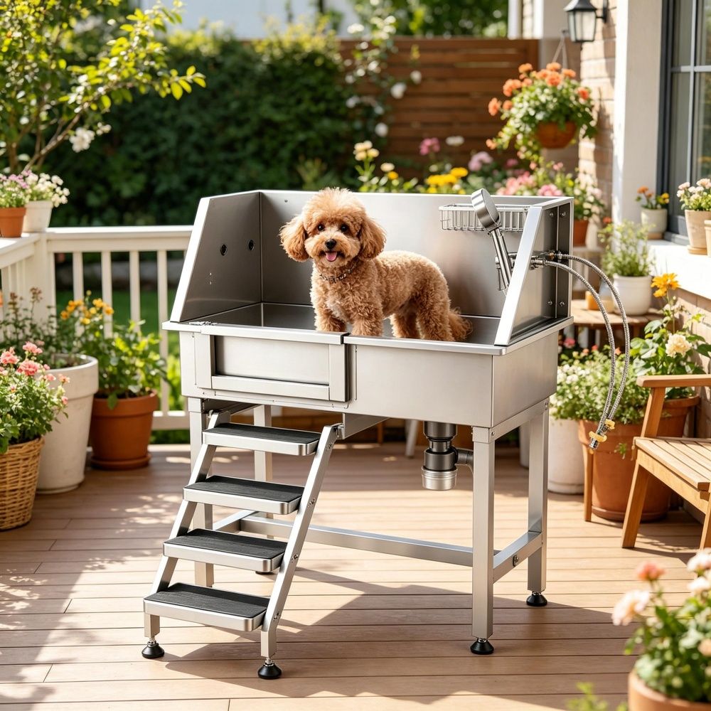 Stainless Steel Dog Washing Station