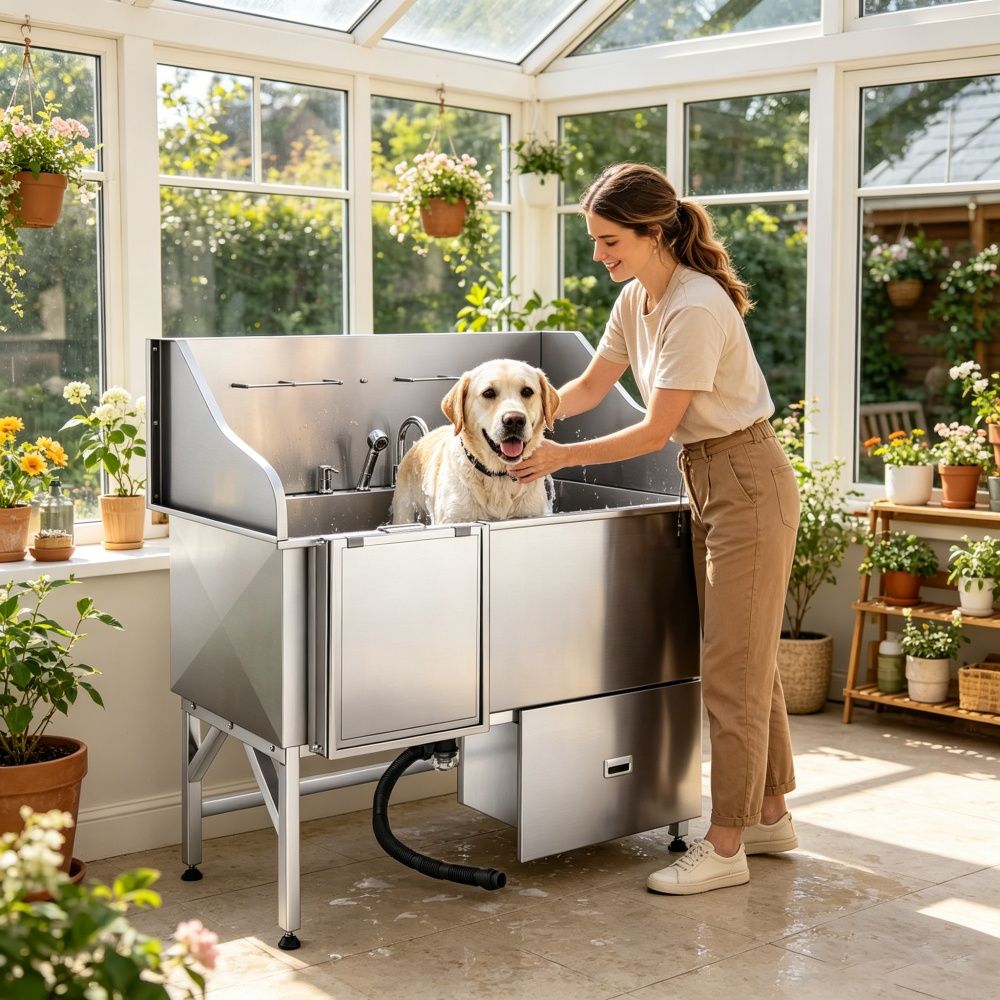 Stainless Steel Dog Washing Station