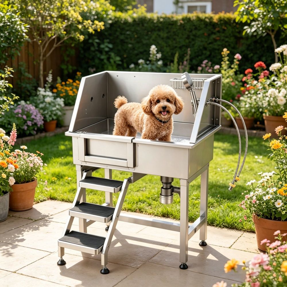 Stainless Steel Dog Washing Station