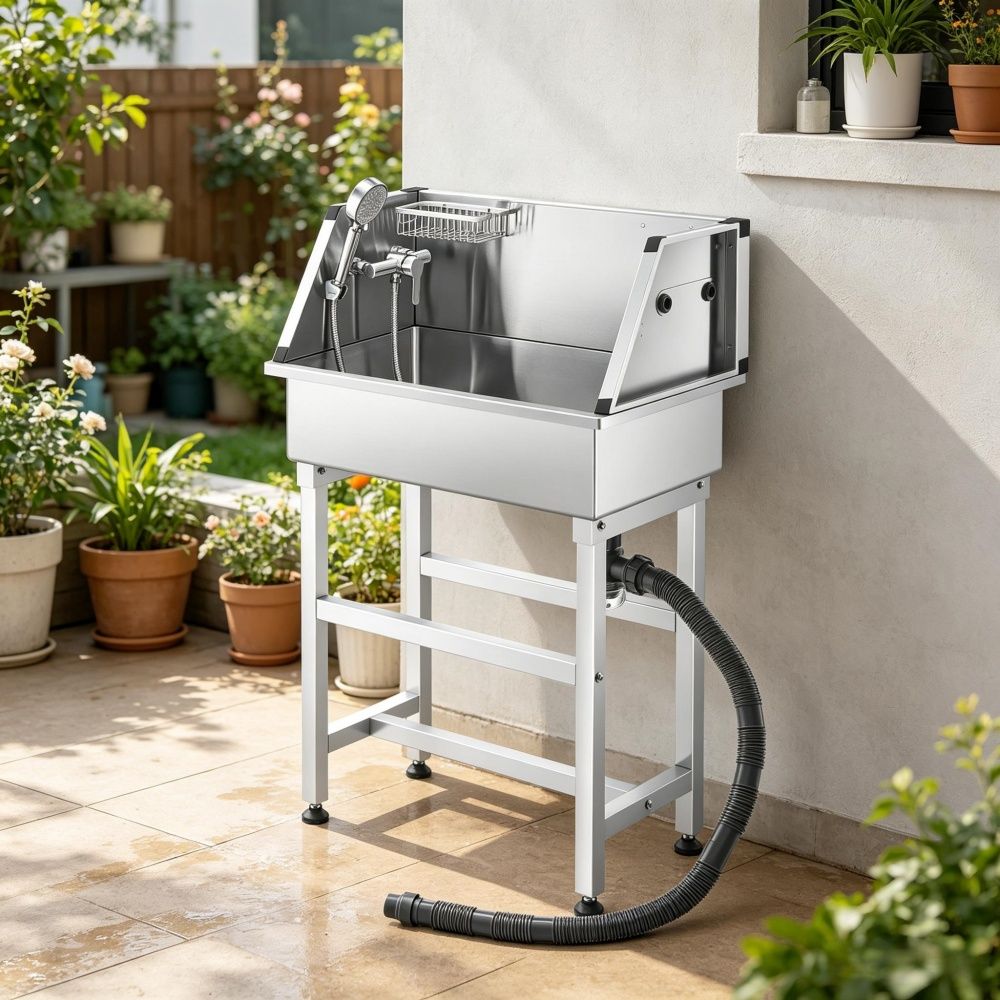 Stainless Steel Dog Washing Station