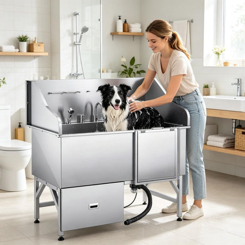 Effortless Dog Grooming with Integrated Stainless structured Washing Station – image 1