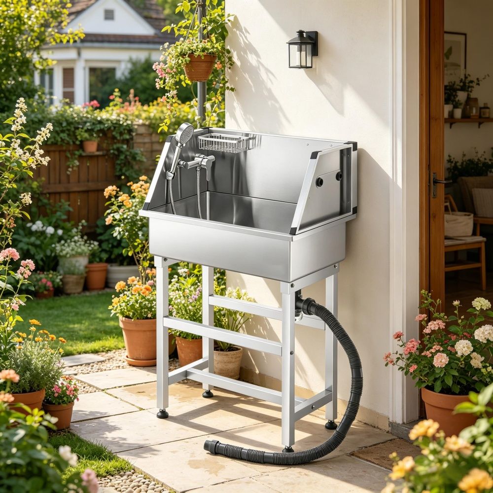 Stainless Steel Dog Washing Station