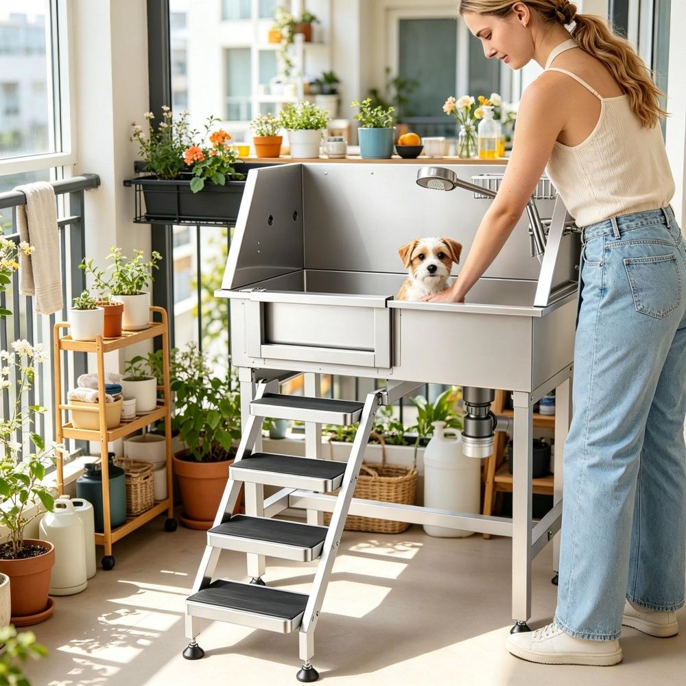 Stainless Steel Dog Washing Station