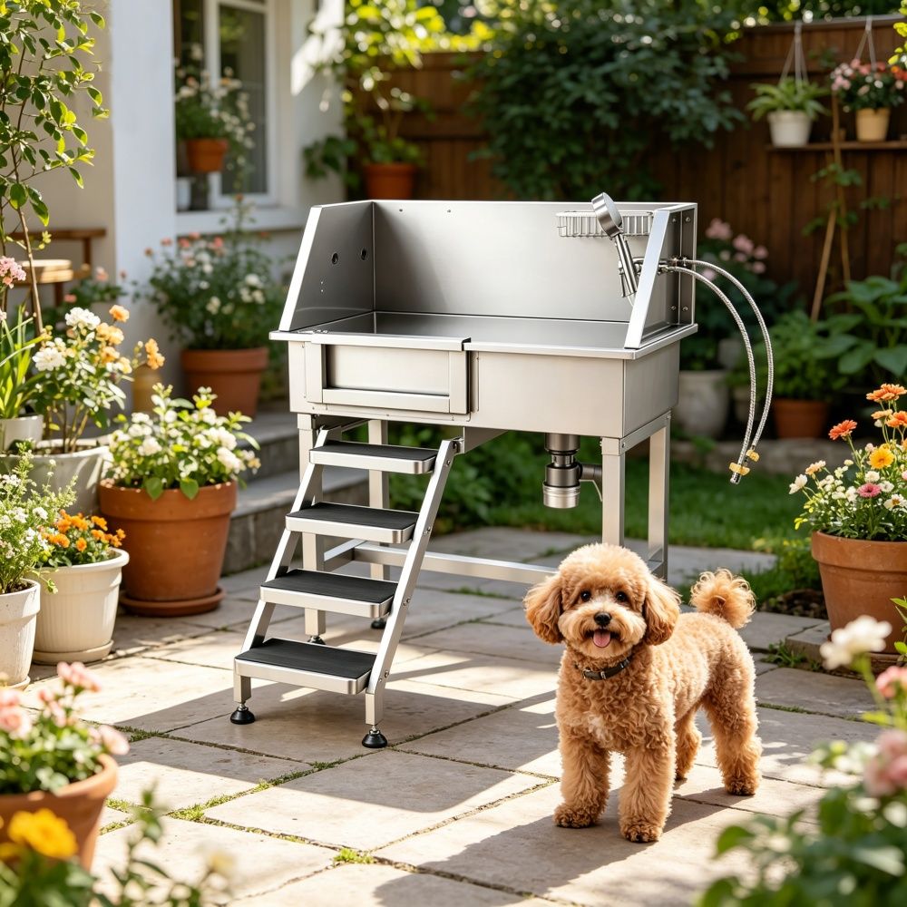 Stainless Steel Dog Washing Station