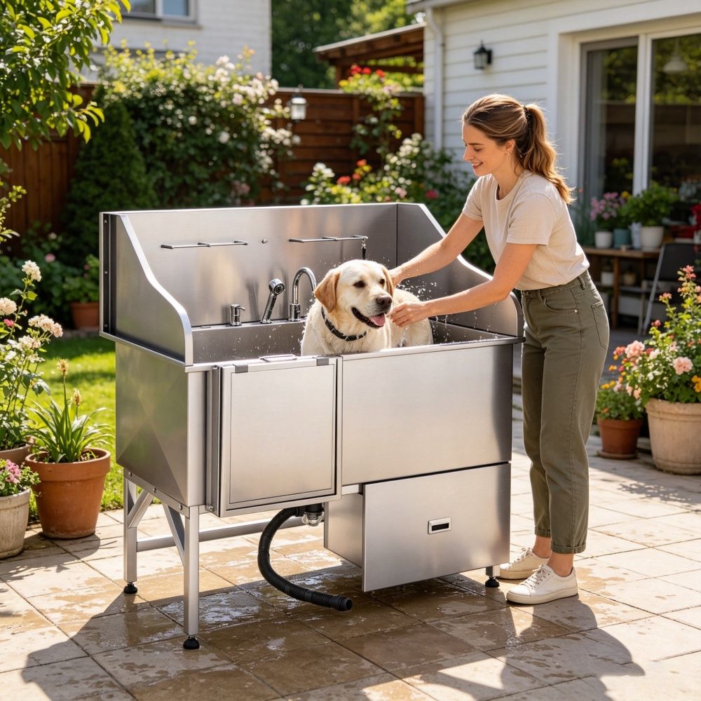 Stainless Steel Dog Washing Station