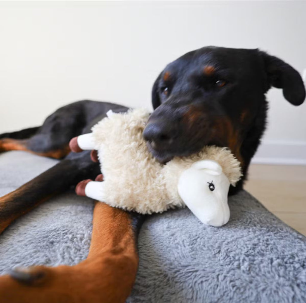 Llama Dog Toy with a Hidden Inner Toy, Crinkles, and Squeaks