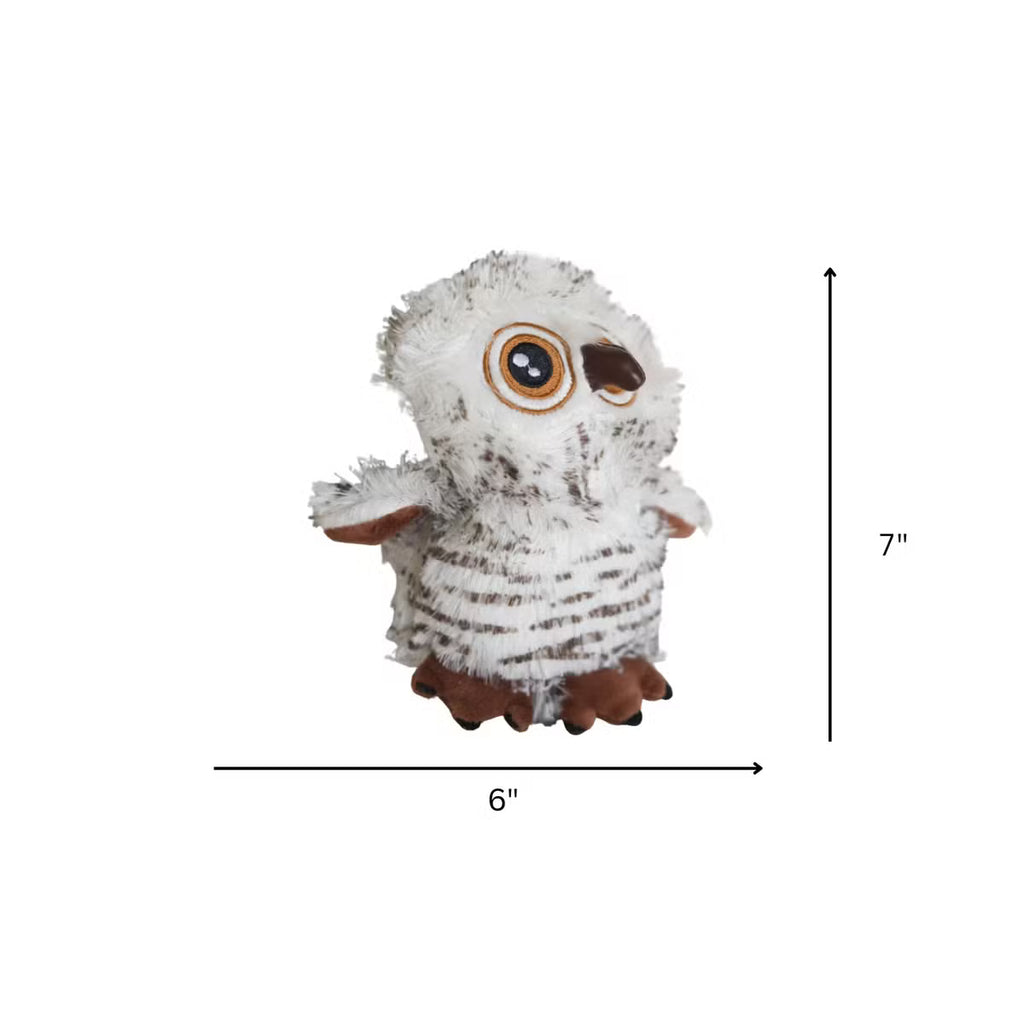 Plush Owl Dog Toy With Crinkles and a Hidden Toy Inside