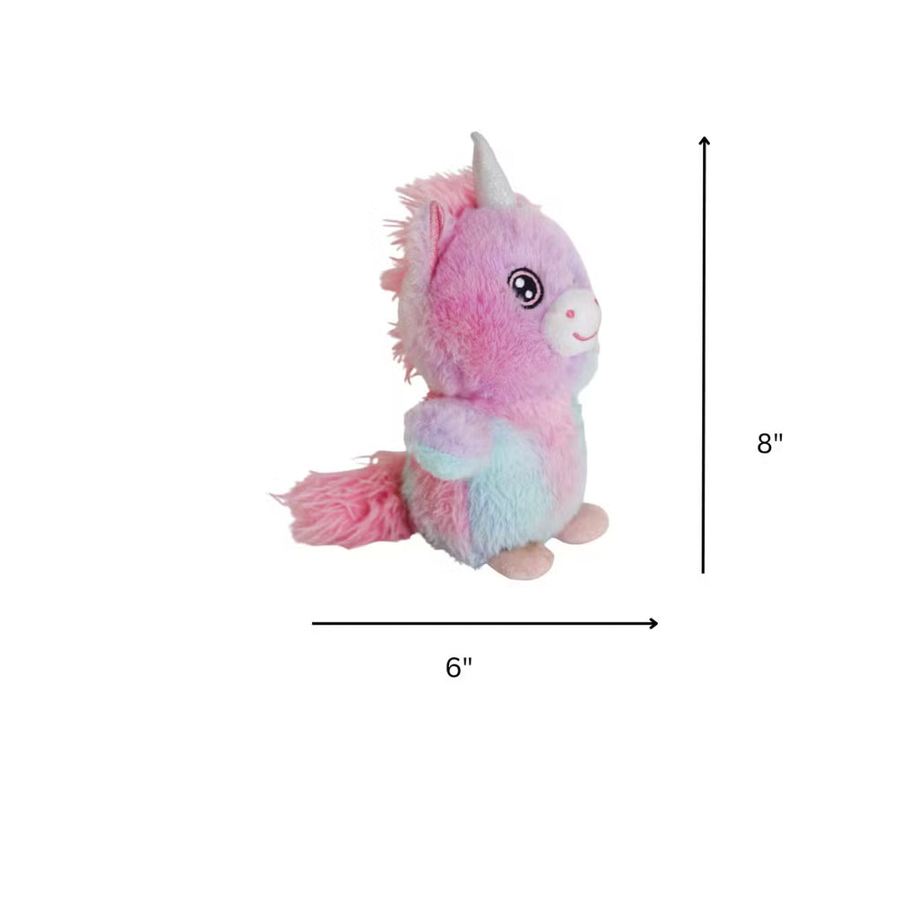 Adorable Big-Eyed Unicorn Crinkle Plush Dog Toy with Hidden Tennis Ball
