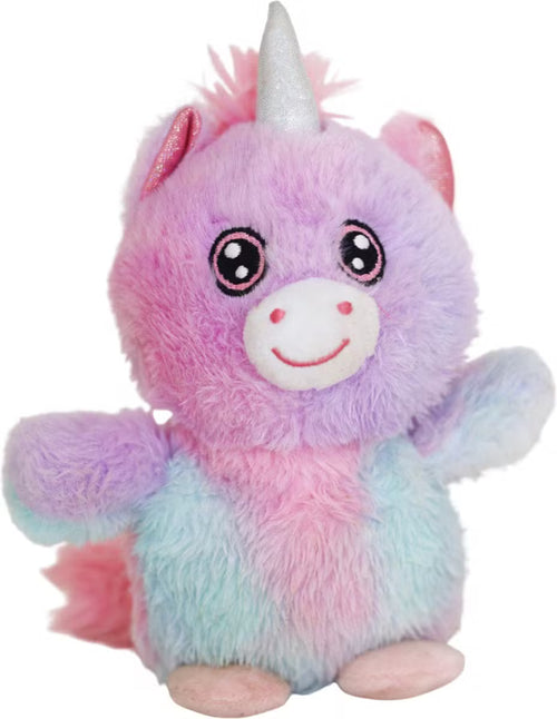 Adorable Big-Eyed Unicorn Crinkle Plush Dog Toy with Hidden Tennis Ball – image 2