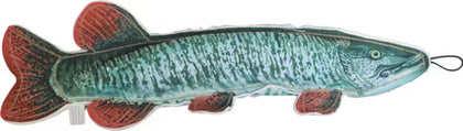 everyday Denim Muskie Dog Toy with Crinkle & Squeak Sounds