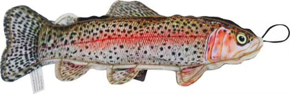 Realistic Denim Rainbow Trout Crinkle Toy for Dogs