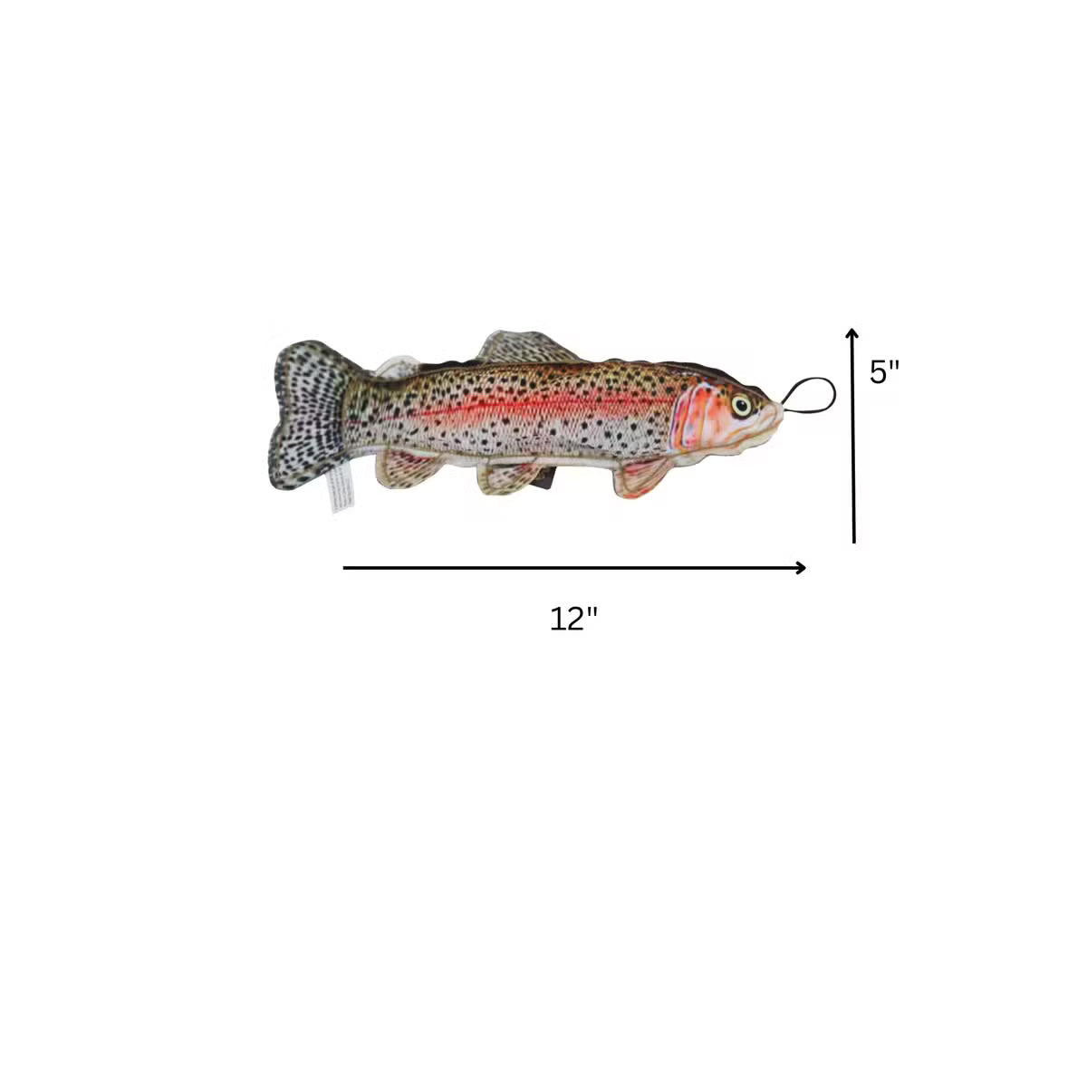 Realistic Denim Rainbow Trout Crinkle Toy for Dogs