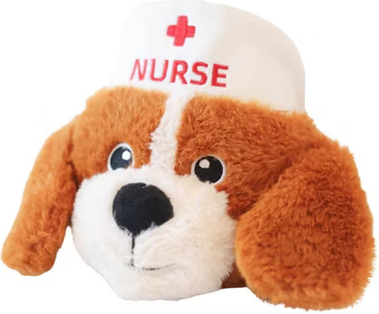Hero Nurse Tough Squeaky Dog Plush Toy – 3-Layer Stitching & Crinkle Fun