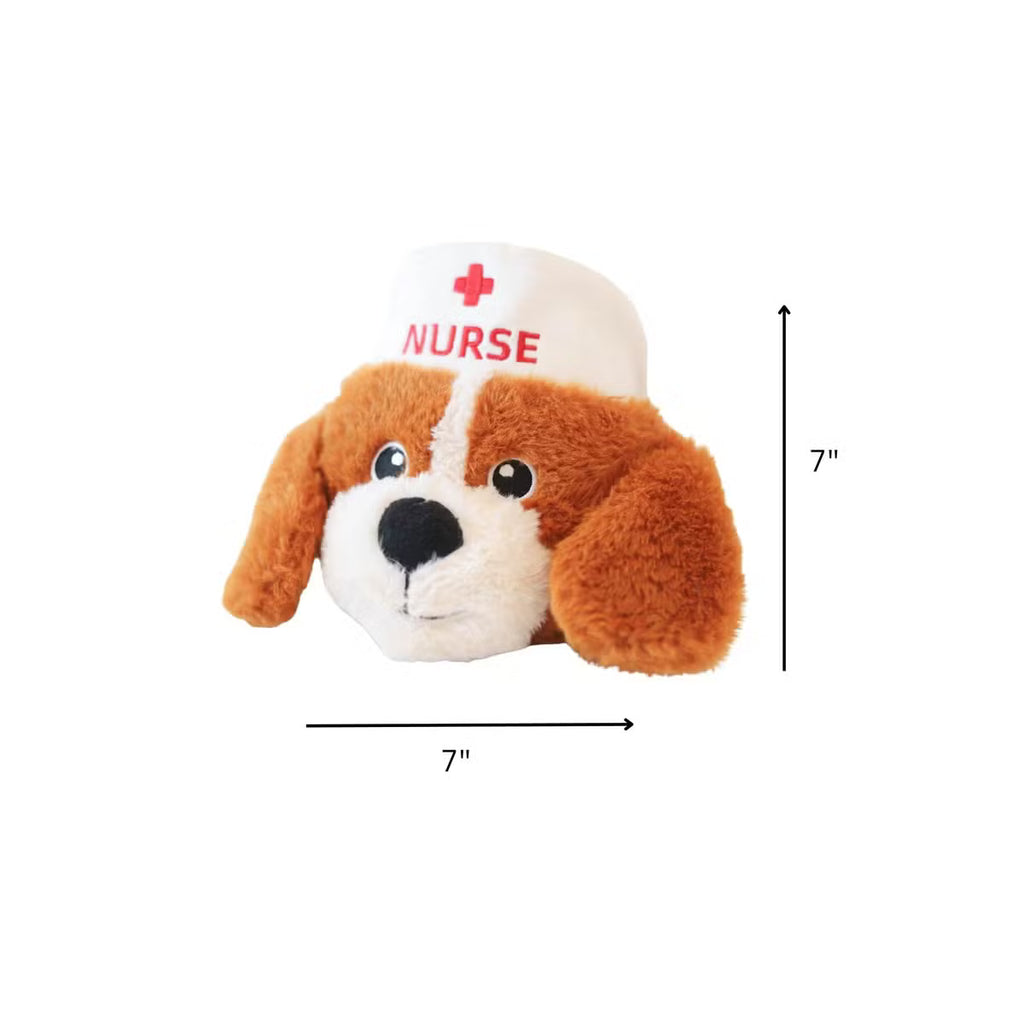 Hero Nurse Tough Squeaky Dog Plush Toy – 3-Layer Stitching & Crinkle Fun