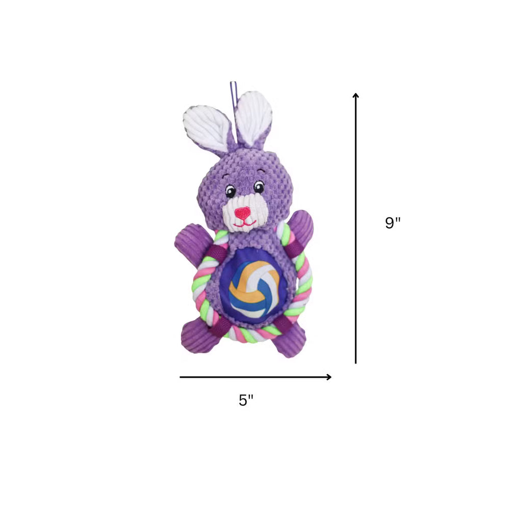 Flat Bunny Dog Toy With a Hidden Inner Toy