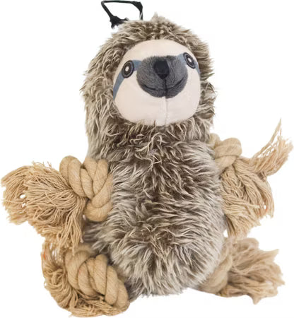 Realistic Sloth Toy with Squeaker and Rope Legs for Interactive Play