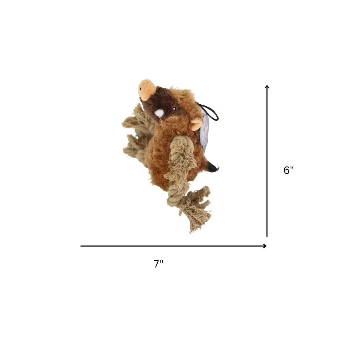 Dog Toy with a Hidden Inner Toy, Crinkle Feature, and Rope