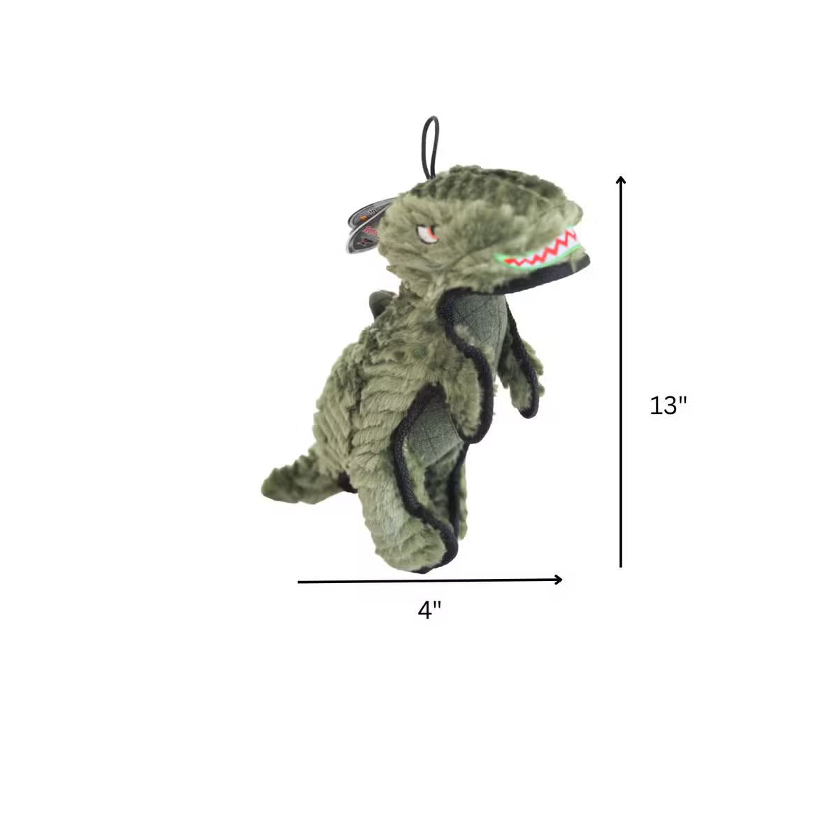 Ruffian Dino T-Rex Plush Dog Toy - everyday Fun with Surprise Tennis Ball
