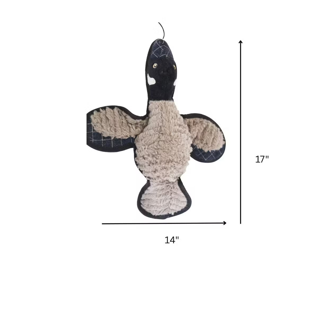 Ruffian Bird Goose: everyday Plush Toy with Crinkles, Squeaker & Surprise Tennis Ball