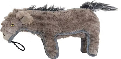Indestructible Hoofer Donkey Toy with Crinkles, Squeaker & Tennis Ball