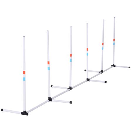 Sturdy Dog Weaves Poles Pet Speed and Agility Equipment Dogs Obstacle Outdoor w/ Storage Bag