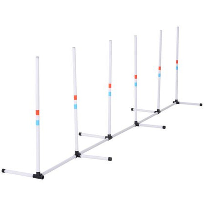Encourage Outdoor Exercise and Agility with Adjustable Dog Weave Poles Set