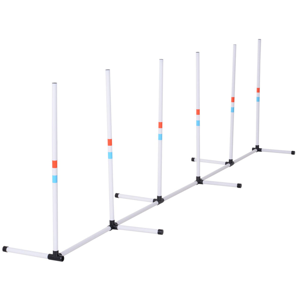 Encourage Outdoor Exercise and Agility with Adjustable Dog Weave Poles Set