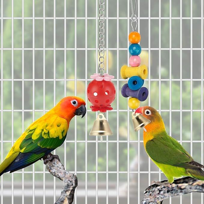 Swing Hanging Standing Chewing Toy Hammock Climbing Ladder for Small Pets & Birds