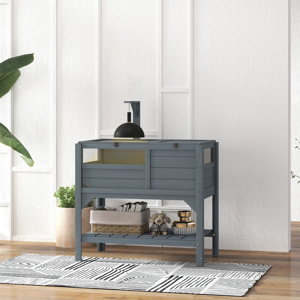 Tortoise Habitat with Shelf Storage and Acrylic Windows