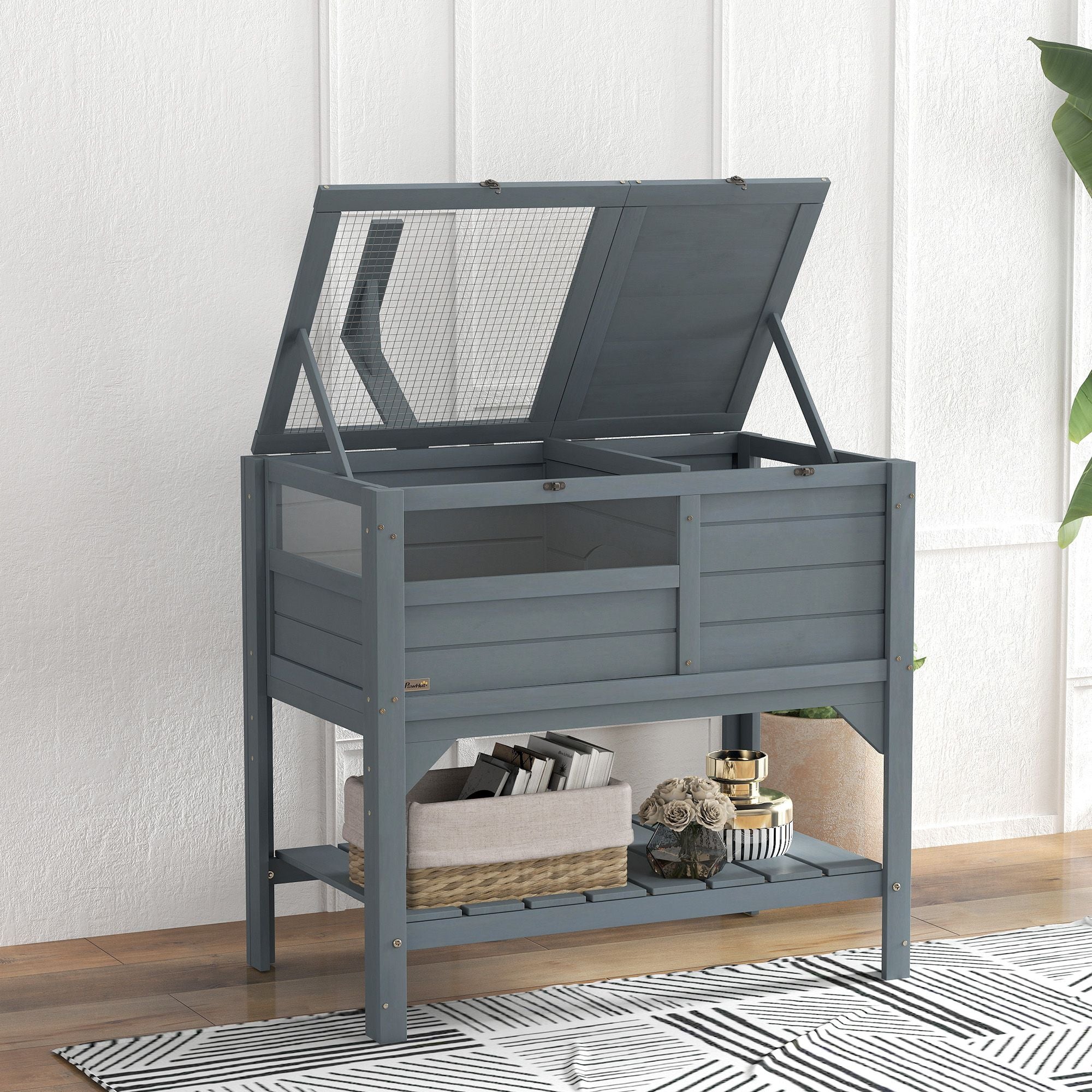 Tortoise Habitat with Shelf Storage and Acrylic Windows