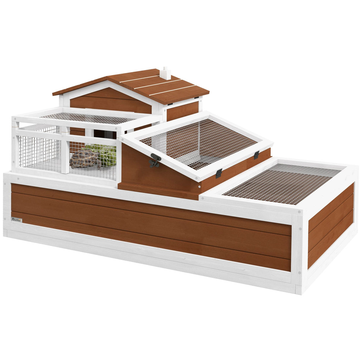 Two-Story Tortoise House with Balcony and Three-Room Layout
