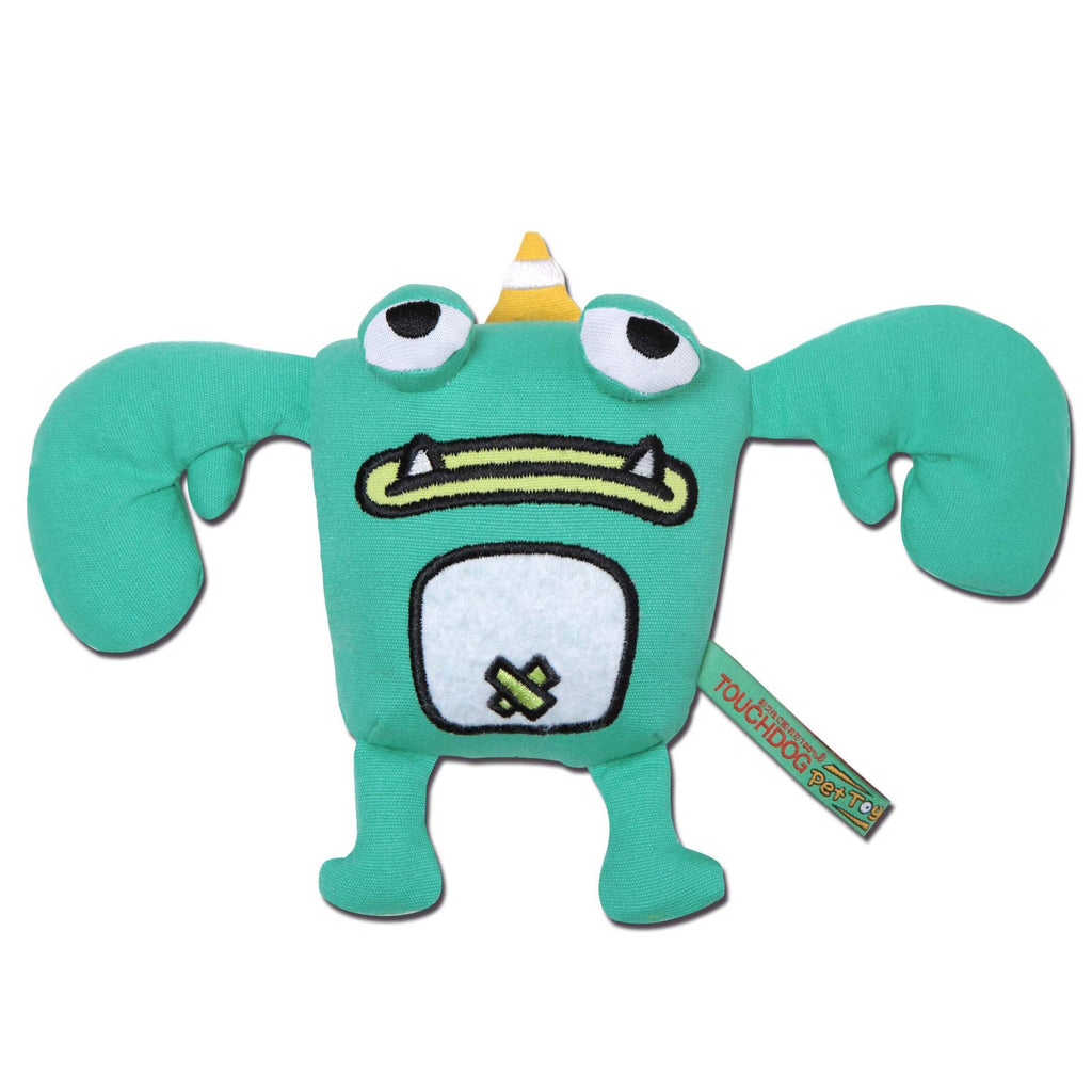 Goofy Plush Dog Toy: Touchdog Crabby Tooth Monster