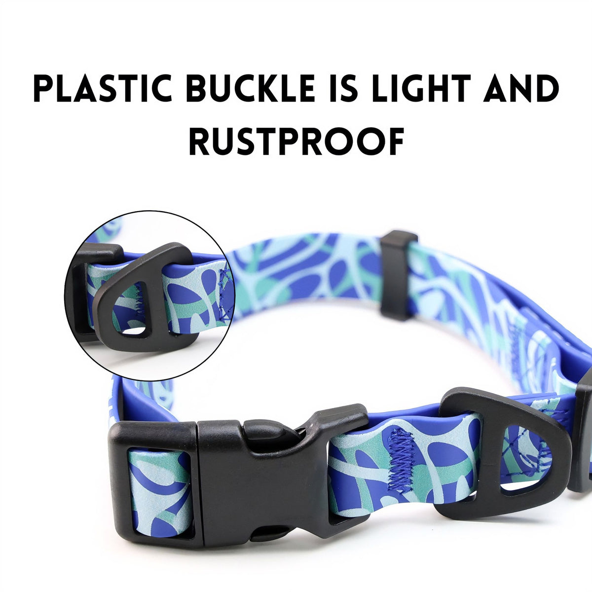 Printed Water-ready Dog Leash and Collar Set with Practical Hardware