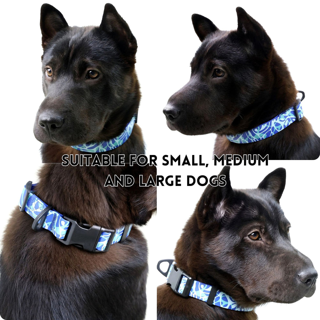 Printed Water-ready Dog Leash and Collar Set with Practical Hardware