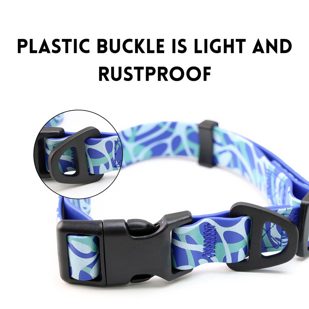 Printed Water-ready Dog Leash and Collar Set with Practical Hardware